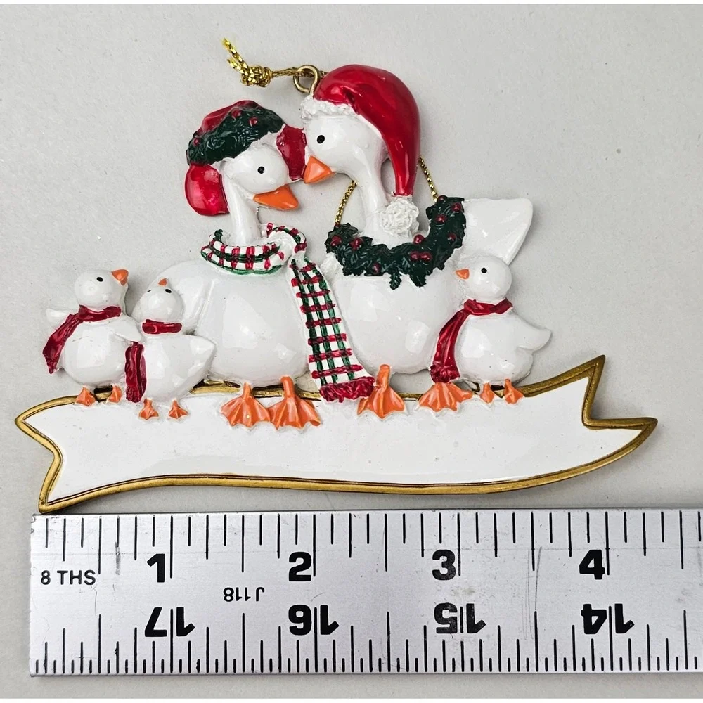 Holiday Goose Family Ornament Christmas Tree Decoration Festive Geese Banner‎